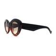 thumbnail image 3 of Womens Thick Plastic Mod Fashion Large Cat Eye Sunglasses Black Tortoise Light Brown, 3 of 4