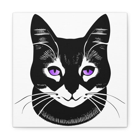 

Black and White Purpled Eyed Cat on Canvas Gallery Wraps