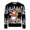 thumbnail image 4 of Mens Christmas Sweater Funny Xmas Holiday Sweater for Winter Patterns Loose Long Sleeve Knit Tops, 4 of 4