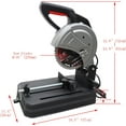thumbnail image 3 of 10" Steel Rebar Round Steel Metal Cold Cut Saw 0-45˚ Adjustable Miter Range Metal Cutting Saw 220V, 3 of 9