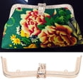 thumbnail image 3 of Cadre de Sac à Main en Métal DIY Fermoir à Baiser Verrou Rétro Poignée Embossée Accessoires de Quincaillerie 20cm Doré B01-027-00477, 3 of 5