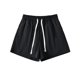 thumbnail image 1 of Puntoco Pantalones cortos de algodón para mujer, informales, de primavera y verano, nuevos pantalones cortos de cintura elástica a la moda con vendaje liso para mujer, 1 of 2