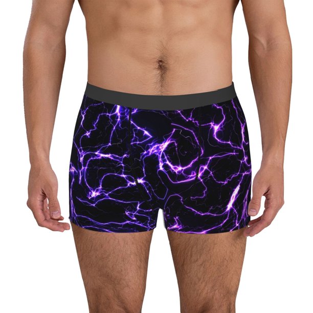 Fotbe Galaxy Lightning Calzoncillos Tipo Boxer con Bolsa de Soporte Total para Hombre, X-Temp Fresco, Transpirable y de Secado Rápido-Medium
