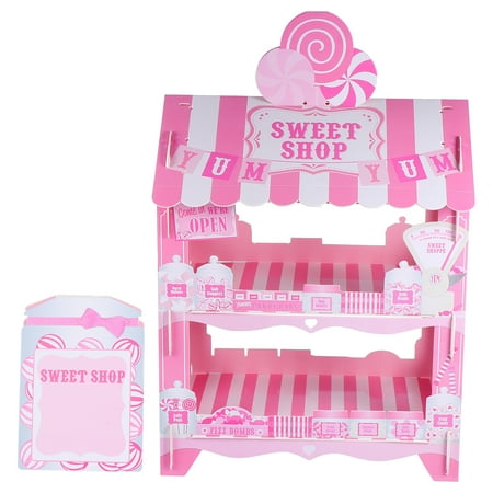 

1pc Double Layer Paper Cake Stand House Shaped Disposable Cupcake Dessert Stand