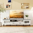 thumbnail image 2 of Costway 71" TV Stand for TVs up to 80" with Open Compartment Side Cabinets & Drawers White, 2 of 10