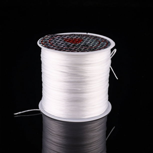Hilo elástico plano, cuerda elástica de seda plana de cristal, cuerda elástica para bricolaje, pulsera de cuentas, cuerda para enhebrar, hilo de spandex