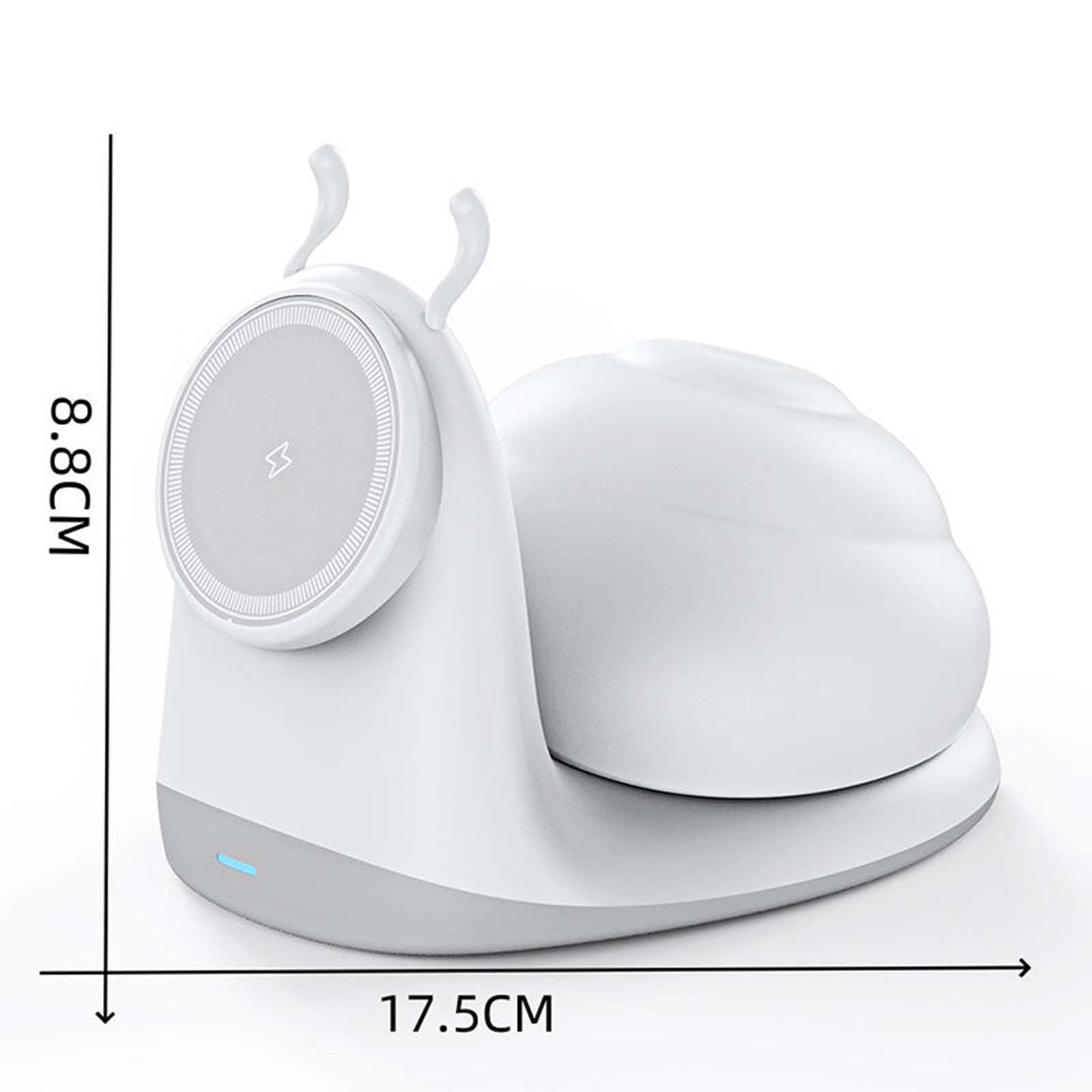 Iuhan Magnetic Wireless Charger 15W, Magnetic Phone Charger Station, 15W Fast Wireless Charging Stand With Touch Night Light For For Bedside Desk Nightstand