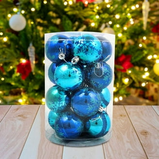 SHareconn 12-Pack Velvet Glitter Christmas Ball Ornaments - 3.15" Flocked, Shatterproof Red & Gold Baubles For Tree & Holiday Decor