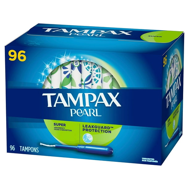 The Tampax Pearl Unscented Tampons, Super (96 ct.)