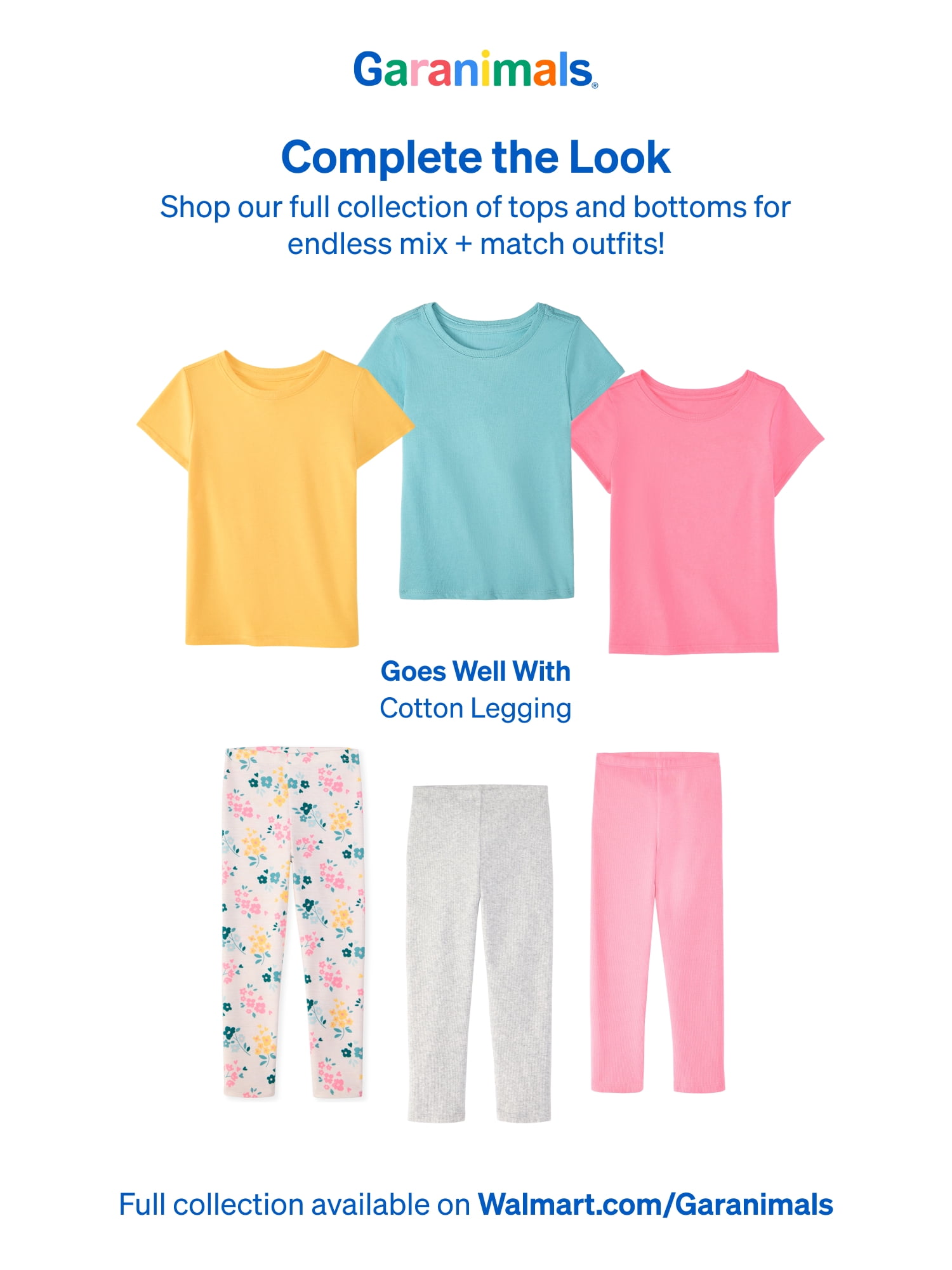 Garanimals Baby & Toddler Girl Shirts Single & 3-Pack Sizes Tee 0-6T
