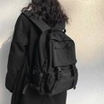 thumbnail image 2 of TGPMGRZ Lightweight School Bag Casual Daypack College Laptop Backpack Travel Rucksack for Sports High School Middle Bookbag (Black), 2 of 8