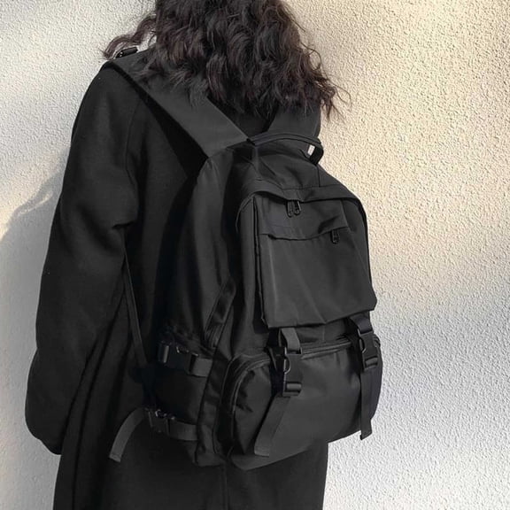 Conairie Large Capacity Campus Backpack for Men Women Outdoor Sport Daypack for High School Students Casual Travel Black One Size