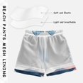 thumbnail image 3 of FORMRS Boys Swim Trunks Quick Dry Mesh Liner Boardshorts Sizes XS-XL, Blue Geometric, 3 of 7