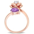 thumbnail image 4 of Everly Women's Topaz and Amethyst Rose Gold Plated Ring, 4 of 8