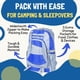 thumbnail image 3 of Pittman Outdoors - Colchón de aire para niños - Colchón de aire doble inflable de lujo azul para niños - Colchón inflable que incluye bomba eléctrica, kit de parches y mochila de viaje a juego, 3 of 5