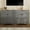 Grey, variant on Farmhouse TV Stand for TVs up to 70 inches, Modern Farmhouse Media Console with 2 Drawers & Adjustable Shelves, Mid-Century Rustic Sideboard Cabinet for Living Room, Black