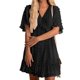 thumbnail image 1 of SAYOO , vestido de chifón de verano para mujer, vestido informal de media manga con cuello en V y estampado de puntos de Color sólido para fiesta SAYOO  Moda, 1 of 9