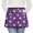 Unicorn and Crown, variant on Unicorn and Star Purple Pattern Server Half Apron with Pockets,22.8 X 11.8 Inch Half Waist Design with Black Trim,Restaurant Waitstaff Uniform