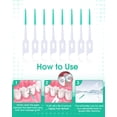 thumbnail image 4 of Palillos de hilo dental YEERSUO, 220 piezas, cepillo suave de silicona, 4 of 7