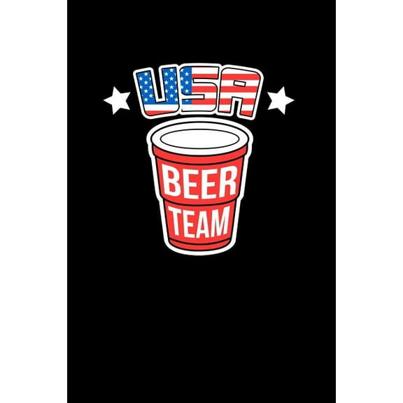 USA Beer Team: 120 Pages I 6x9 I Music Sheet I Funny Alcohol, Drinking & Fourth Of July Gifts (Paperback)