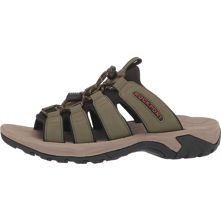 Rockport Mens Byron Bungee Slide Sandal, Adult, Olive, 7 M  display picture 2