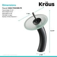 thumbnail image 6 of Kraus Tall Waterfall Bathroom Faucet for Vessel Sink with Frosted Glass Disk, Oil Rubbed Bronze Finish, 6 of 10