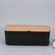 thumbnail image 2 of EeaseMX Caja creativa para guardar cables de alimentación, regleta de enchufes, auriculares, organizador de cables (negro), 2 of 7