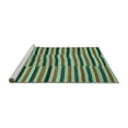 thumbnail image 2 of Ahgly Company Machine Washable Indoor Round Oriental Turquoise Blue Traditional Area Rugs, 6' Round, 2 of 4