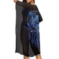 thumbnail image 5 of SCRAWLGOD Galaxy Wolf Print Kimono Swimsuit Coverup Dreamcatcher Print Long Soft Swimsuit Cover Up Lightweight Breathable Beach Cover Up for Women, 5 of 6
