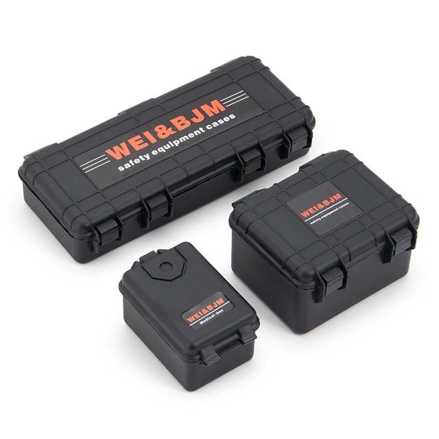 1/10 Remote Control Car Safety Equipment Box 3 Pieces Decorative Tool Box Screw Small Tool Storage Box Suitable for Traxxas HSP Redcat RC4wd Tamiya Axial Remote Control Truck