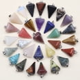 thumbnail image 1 of 10 Uds. Colgante de ágata, colgantes de cono, dijes de cono, colgante de cono, colgante de collar pulido teñido, colgante de cono (color aleatorio), 1 of 5