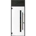 thumbnail image 2 of Front Exterior Prehung Steel Door / Dekton 0163 Venezia Noce / Top Exterior Window Sidelite / Entry Metal Modern Painted W36x80+16 Right-hand, 2 of 5