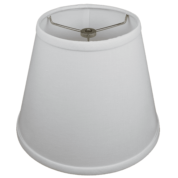 Fenchel Shades | 6" Top Diameter x 10" Bottom Diameter x 8 Slant, (Washer/Spider Attachment) Empire Lamp Shade - (Linen White)