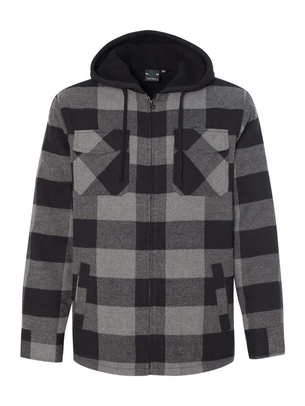 BURNSIDE - Burnside Outerwear Quilted Flannel Full-Zip Hooded Jacket ...