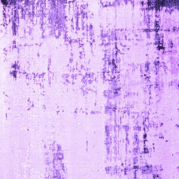 Ahgly Company Indoor Square Oriental Purple Industrial Area Rugs, 8' Square