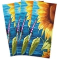 thumbnail image 2 of Coolnut 1 Pack Sunflower Style Kitchen Towels Highly Absorbent, Super Soft Dishcloths 18 x 28 Inches Reusable Quick Drying Tea Towels Set for Home,Kitchen Decor Wash cloth, 2 of 7