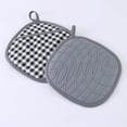 thumbnail image 6 of 1/2Pcs Insulation Pad Silicone Pot Holders Non-Slip Heat-resistant Protection Pad with Hanging Rope for Home Kitchen, 6 of 8
