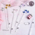 thumbnail image 5 of 1 Set Writing Pen Flower Design Portable Glass Crystal Writing Dip Pen for Student Gift Purple Glass, 5 of 6