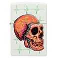 thumbnail image 2 of Zippo Cyber Skull Design White Matte Pocket Lighter, 2 of 6