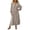 Khaki, variant on Women's Casual Dress with Pockets Polyester Minimalist Swing Dress Black XXL