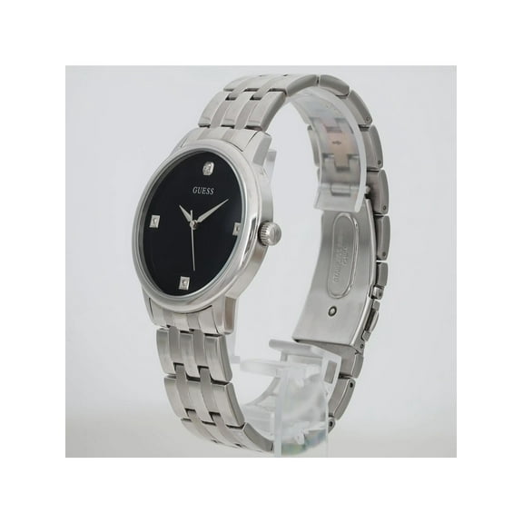 Pre-Owned Guess Tailor 39mm Steel Black Dial Mens Quartz Watch U10058G1 (Good)