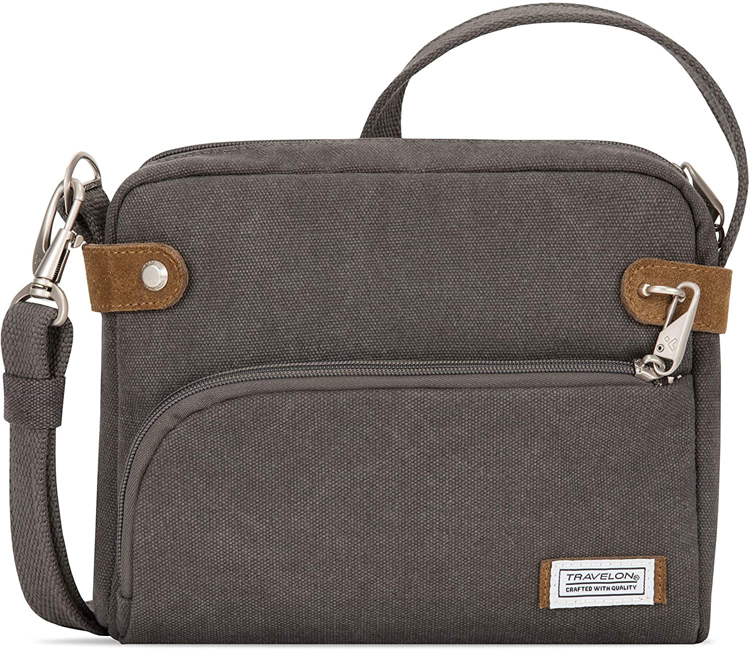 Travelon Antitheft Heritage Crossbody Bag, Pewter