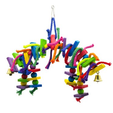 Image showcasing Bonka Bird Toys 869 Millet Holder Small Parrot Cage Treat Dispenser ...