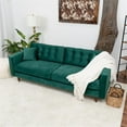 thumbnail image 6 of Ophelia Mid Century Modern Furniture Style Green Velvet Living Room Couch, 6 of 7