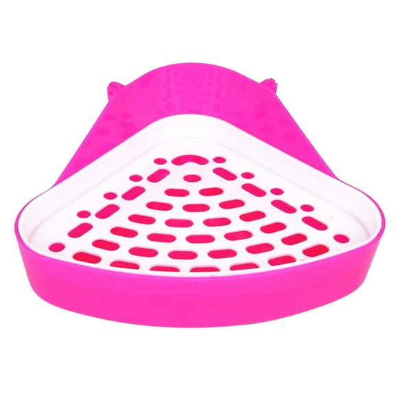 Greeniant Orinal geométrico para mascotas, caja de ropa de cama de esquina para inodoro de hámster, animales pequeños, Color de inodoro de plástico, Aseo de mascotas color al azar Greeniant JJ15890-00