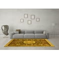 thumbnail image 3 of Ahgly Company Machine Washable Indoor Rectangle Abstract Yellow Modern Area Rugs, 5' x 8', 3 of 4