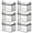 Style E, variant on Storage Bin, Thickened Transparent Black Trim Medium Size 1 Pack, Portable Zipper Closure with Carry Handles for College Dorm Closet Organization Clothes Storage Moving Packing