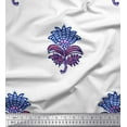 thumbnail image 1 of Soimoi Rayon Fabric Leaves & Floral Block Printed Fabric 1 Yard 56 Inch Wide, 1 of 3