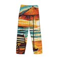 thumbnail image 3 of Lsque Beach Umbrella Sunset Print Men's Pajama Pants, Lounge Pant - Comfortable Home Wear,Elastic Waistband, Stylish Design-XX-Large, 3 of 9