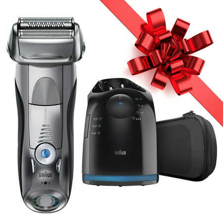 Braun Series 7 790cc Men's Electric Foil Shaver, Rechargeable and Cordless Razor with Clean & Charge (Best Electric Shaver For Scalp)
